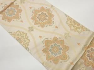 立涌に華紋模様織出し袋帯